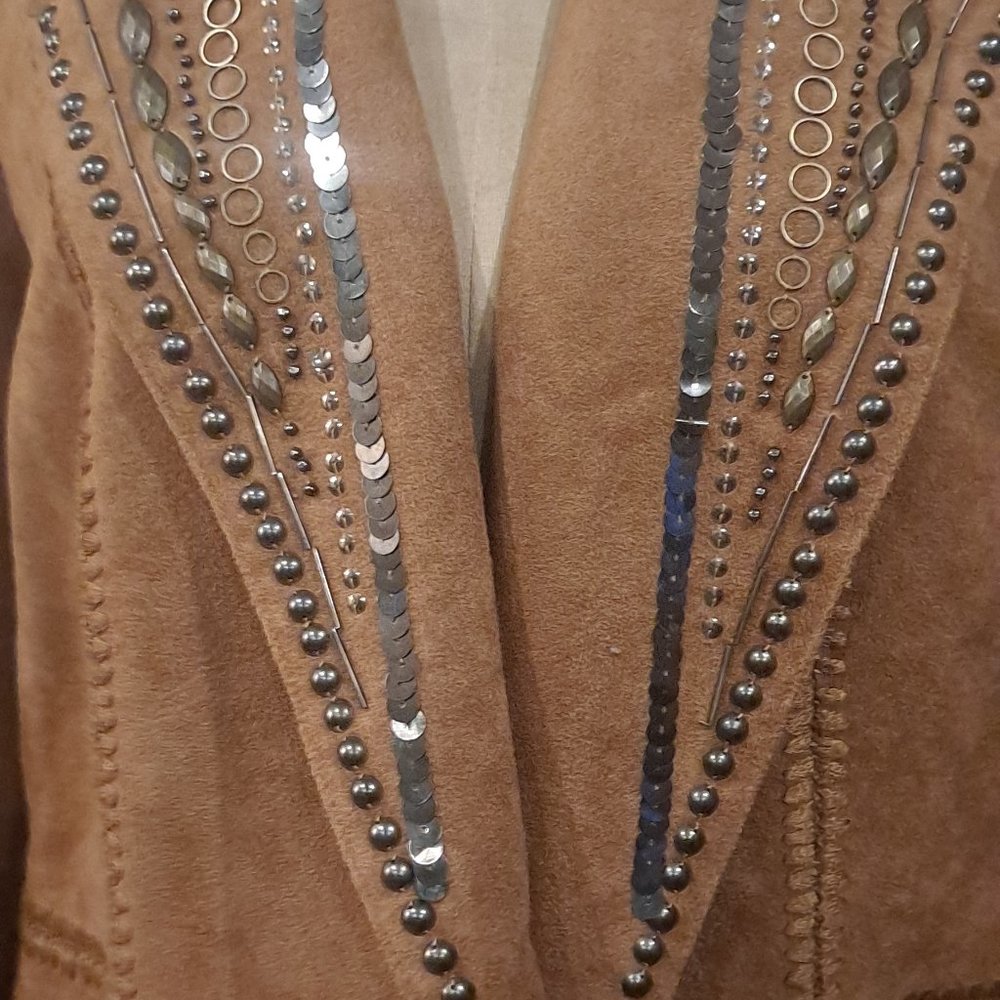 CHICO'S WOMEN'S SUEDE LIKE JACKET - Picture 4 of 8